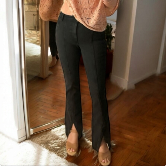 NWT Free People We The Free CRVY Mona Flare Jeans in Black Wash Size 25 - Picture 1 of 7